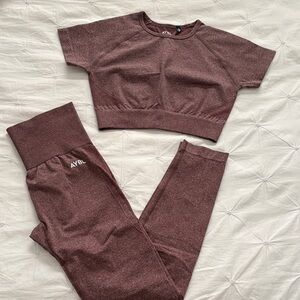 AYBL Brown Marl Empower Workout Set